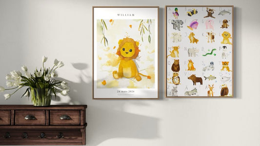 Gør skolestarten magisk med en børne ABC plakat med dyr 🎒✨