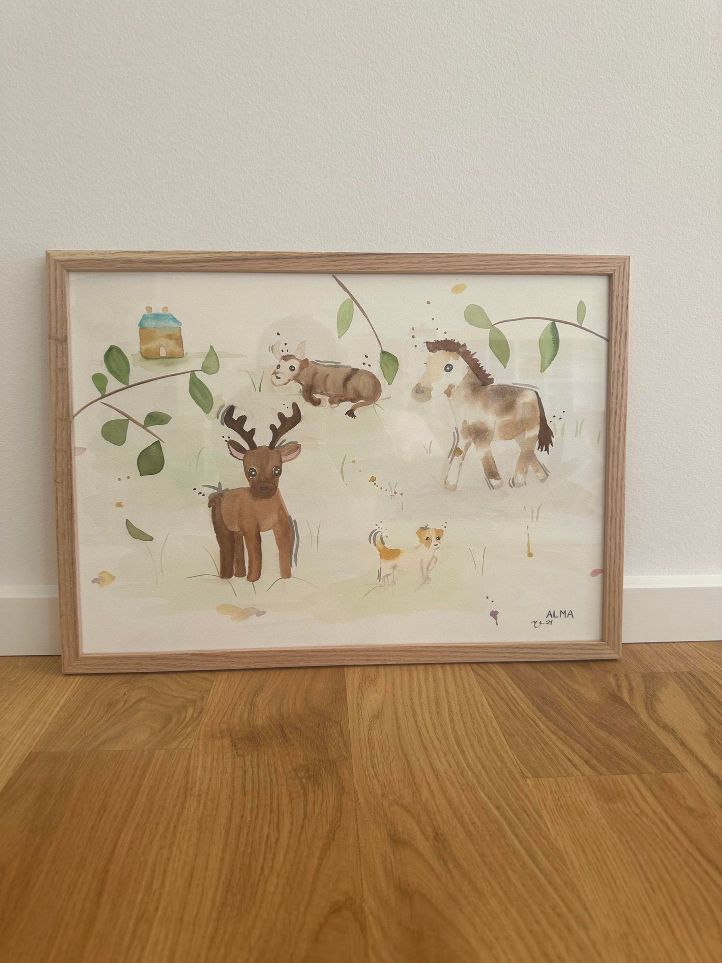 Akvarel maleri på bestilling