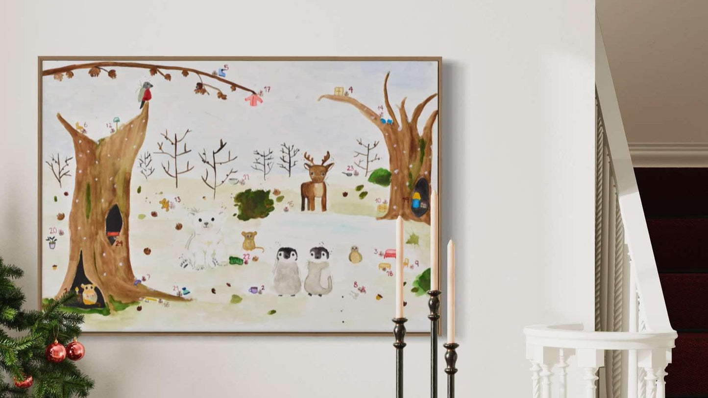 Børne julekalender plakat 50x70