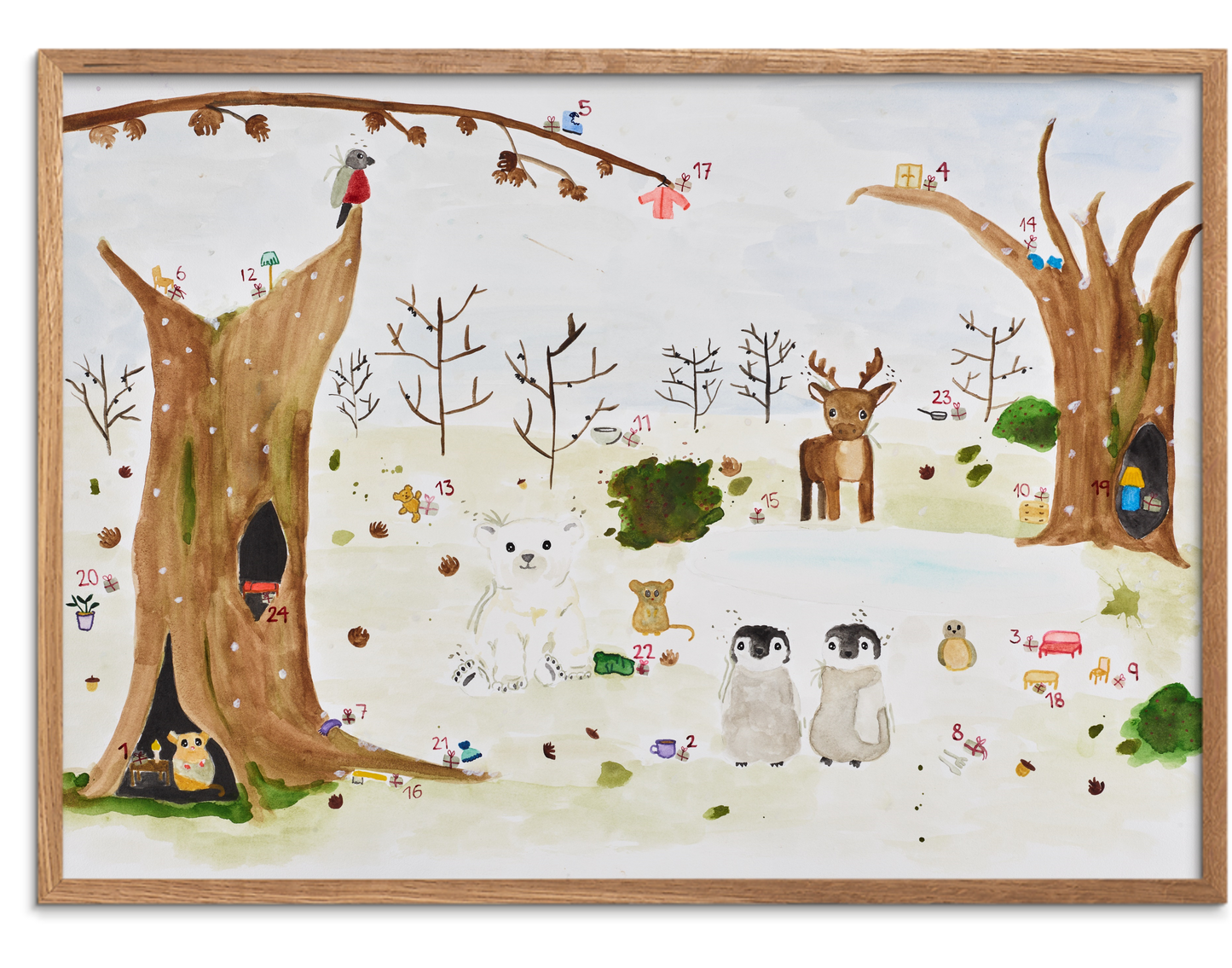 Børne julekalender plakat 50x70