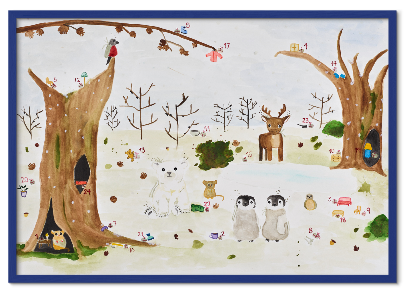 Børne julekalender plakat 50x70