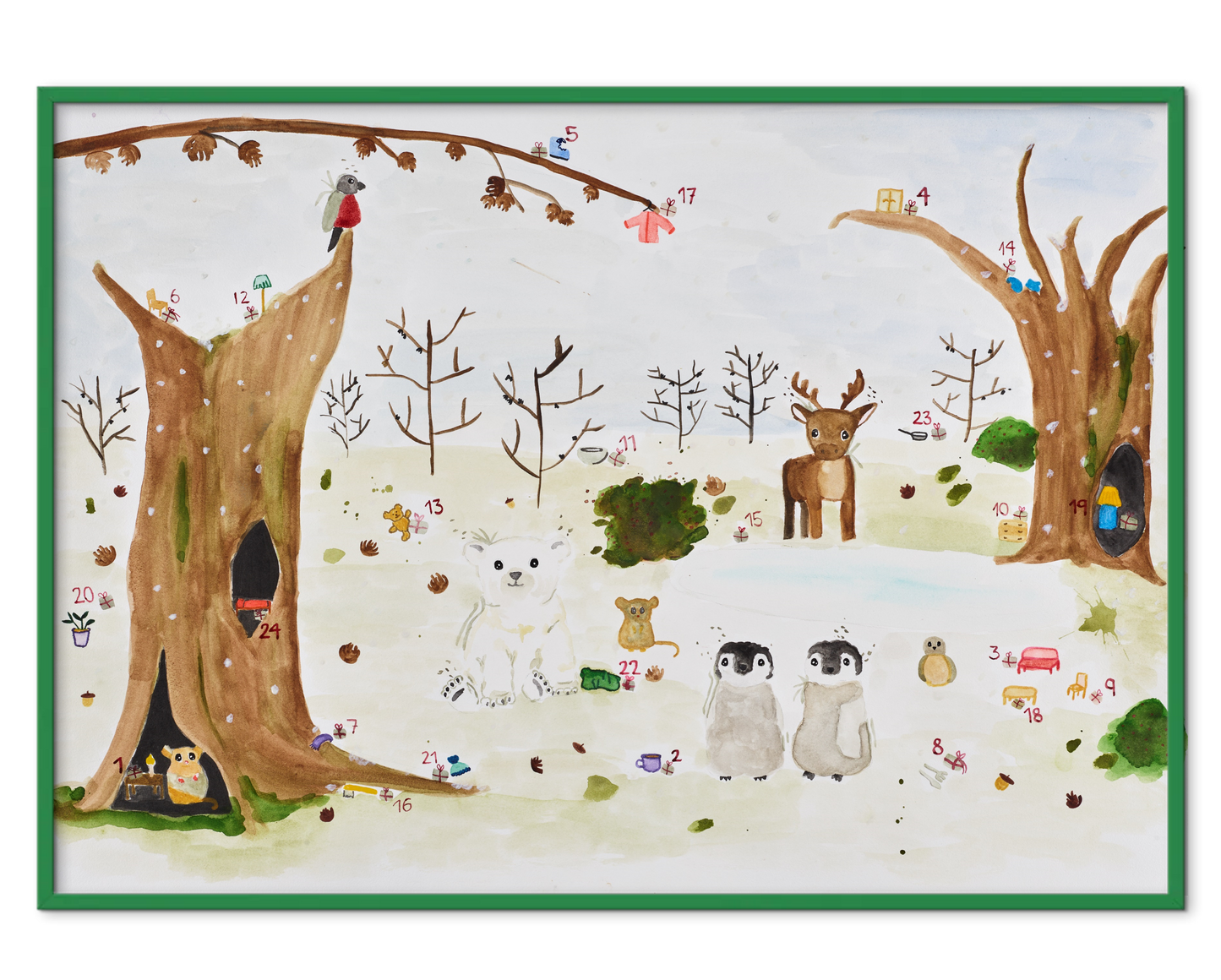 Børne julekalender plakat 50x70