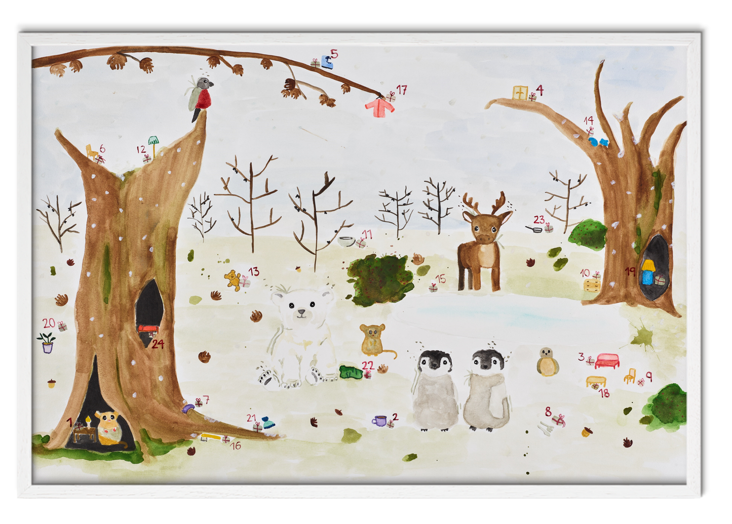 Børne julekalender plakat 50x70