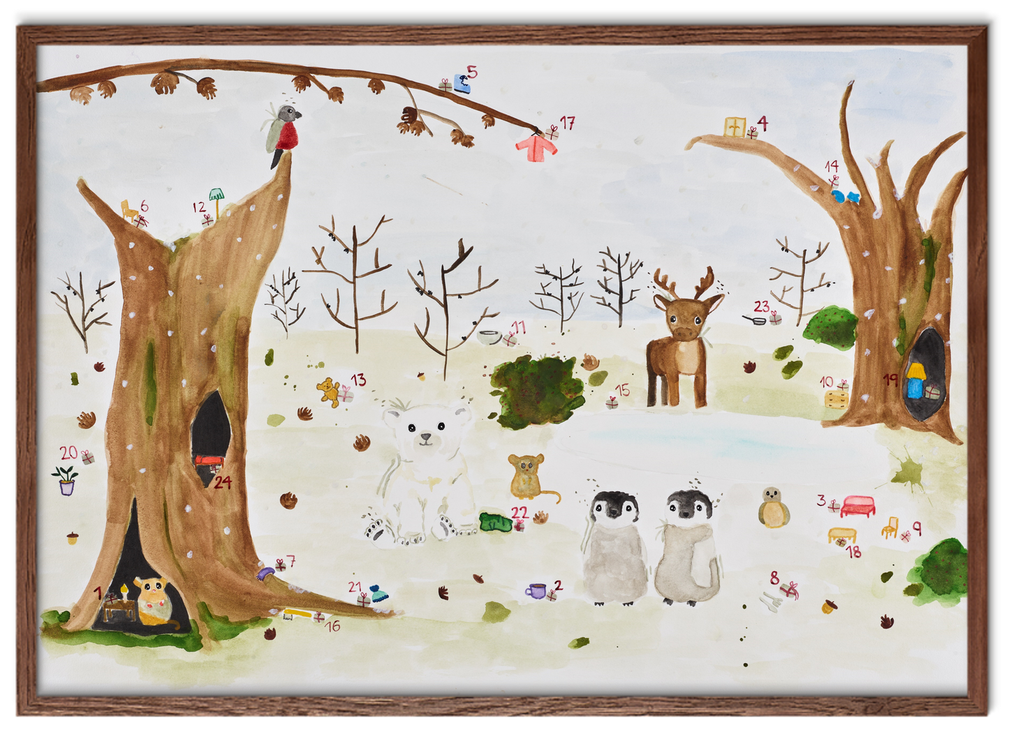 Børne julekalender plakat 50x70