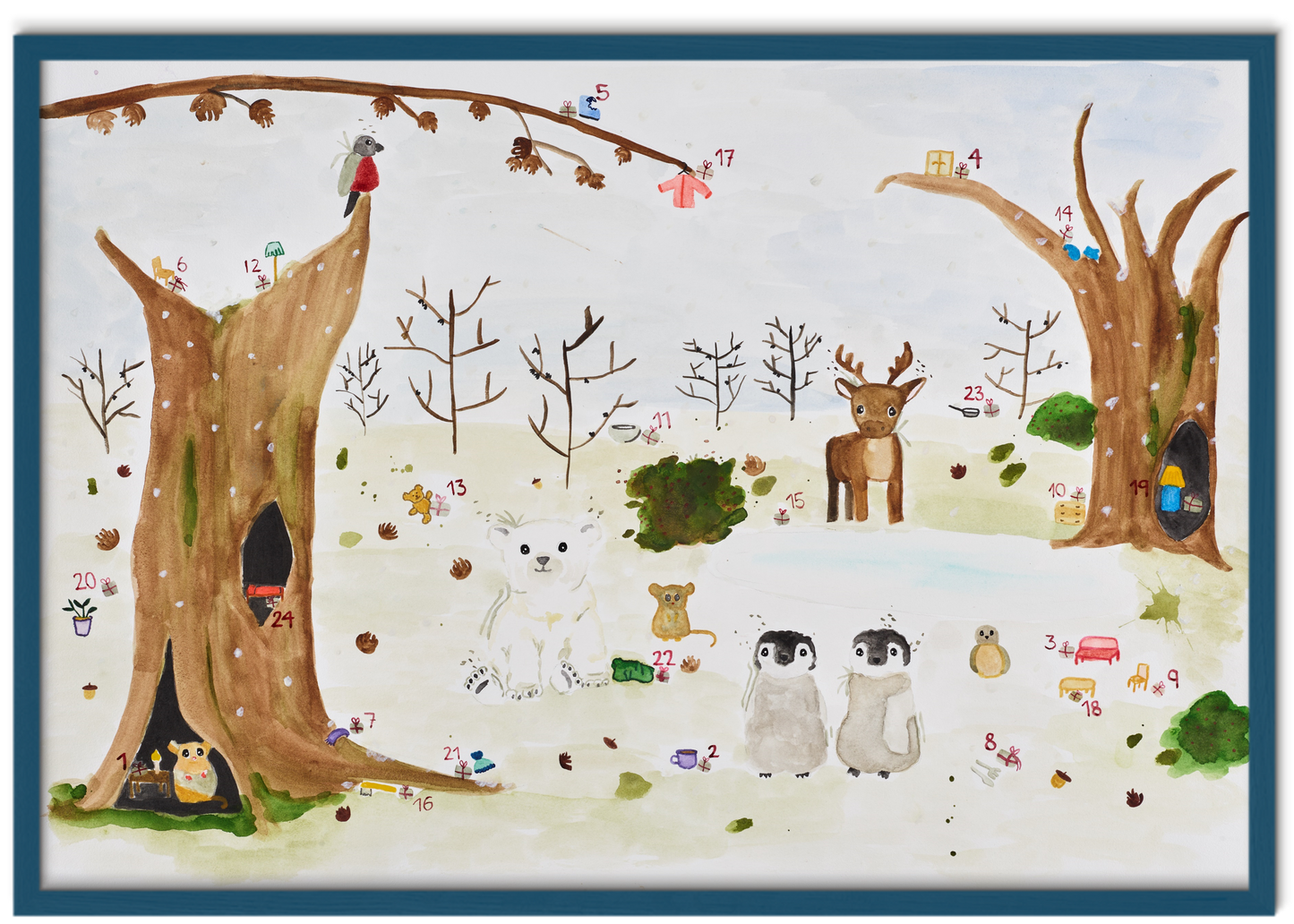Børne julekalender plakat 50x70