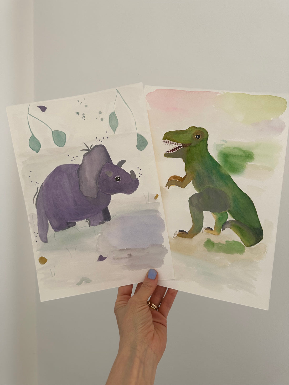 Dinosaurer malerier gør børneværelset spændende og udtryksfuldt