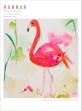 Ladda upp bild till gallerivisning, Födelsetavla för barn - Flamingo
