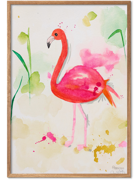 Børne Flamingo plakat