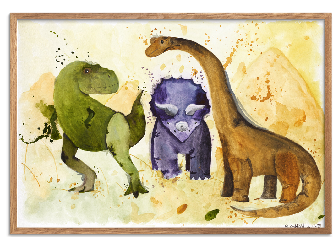 Børne Dinosaurplakat