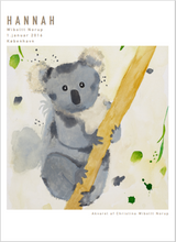 Indlæs billede til gallerivisning Børne Fødselsplakat med Koala
