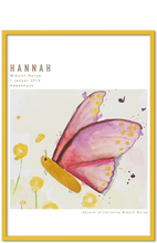 Indlæs billede til gallerivisning Børne Fødselsplakat med sommerfugl
